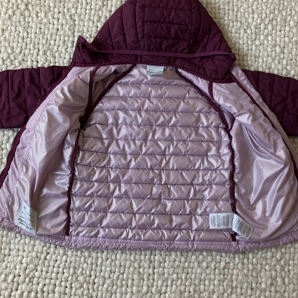 Columbia Jacket Youth Girls XS 6/6X Pink‎ Hooded Puffer Outdoor - Picture 9 of 12